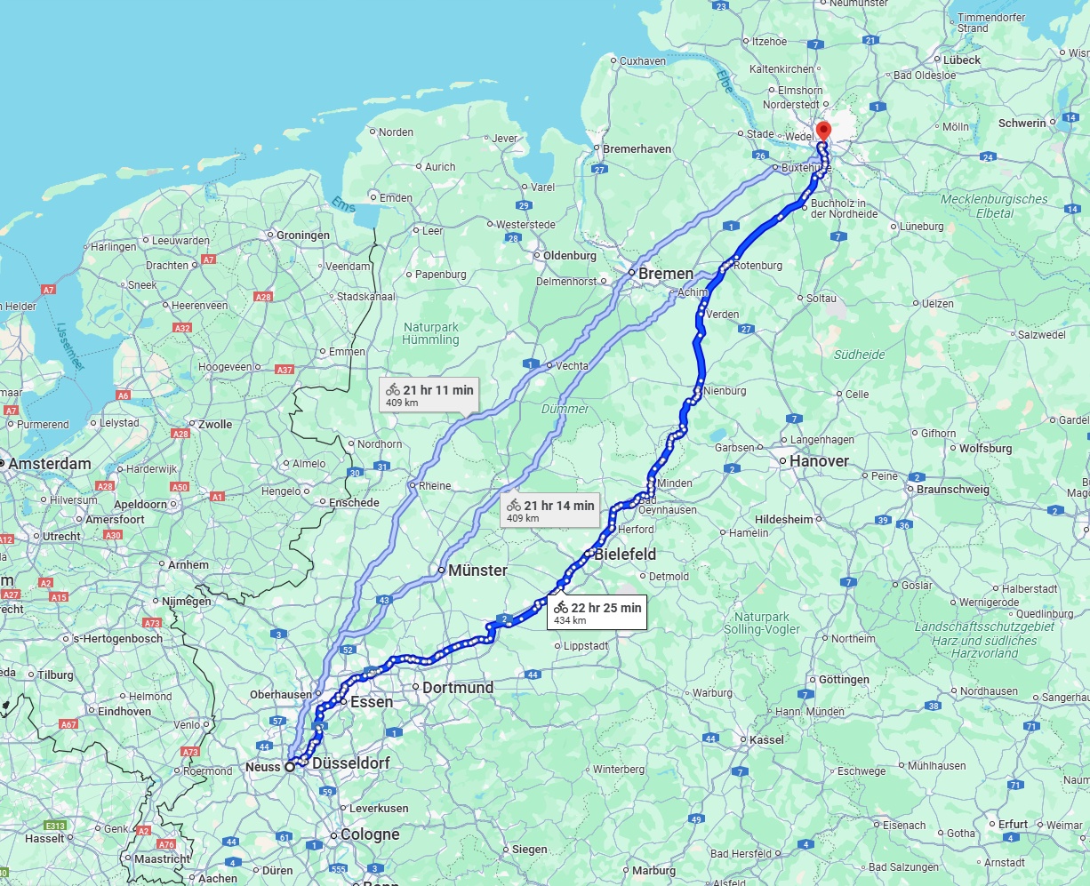 Anreise von Neuss Zu Hamburg Über 