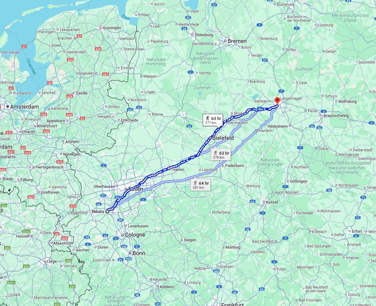 Anreise von Neuss Zu Hannover Über 