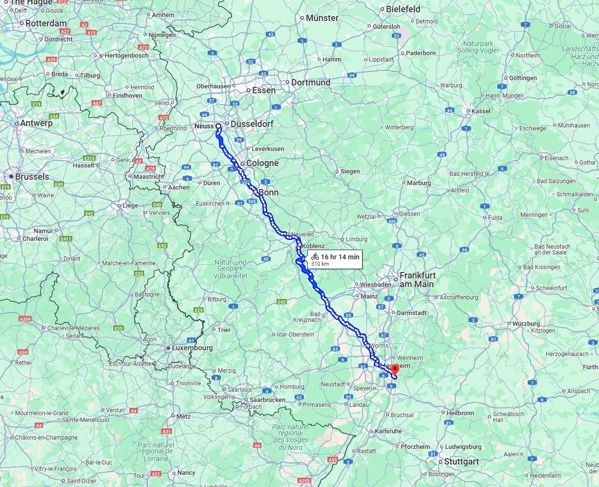 Anreise von Neuss Zu Heidelberg Über 