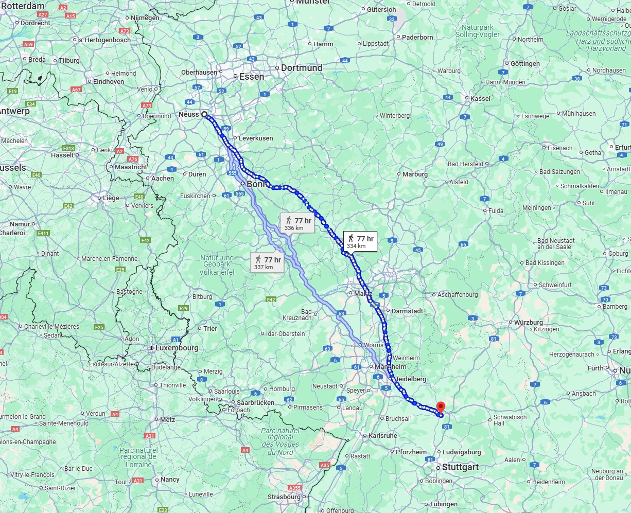 Anreise von Neuss Zu Heilbronn Über 