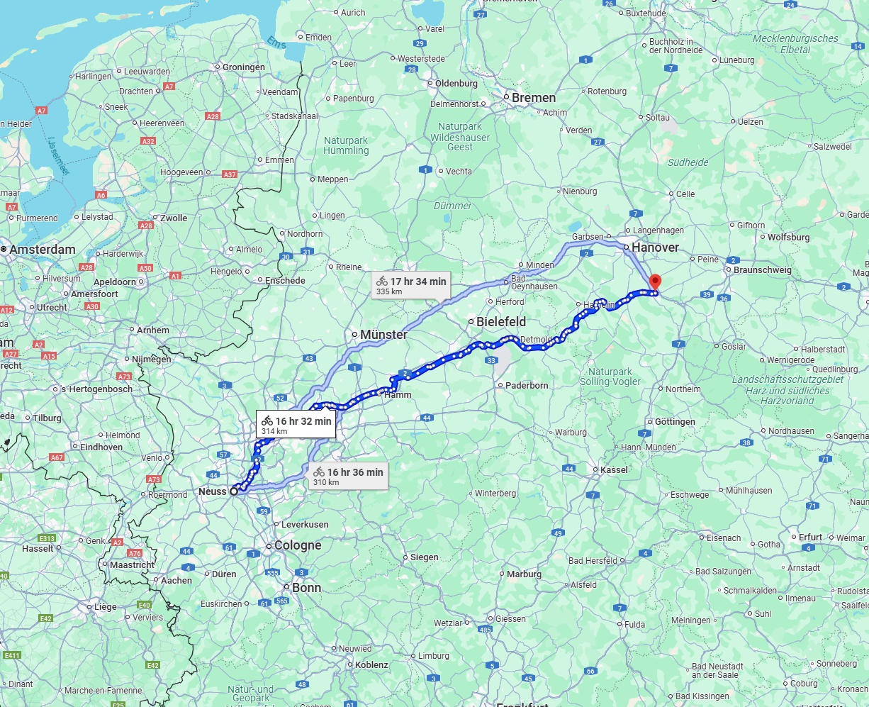 Anreise von Neuss Zu Hildesheim Über 