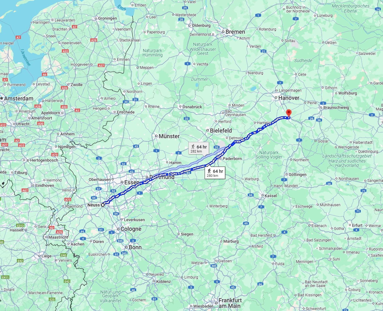 Anreise von Neuss Zu Hildesheim Über 