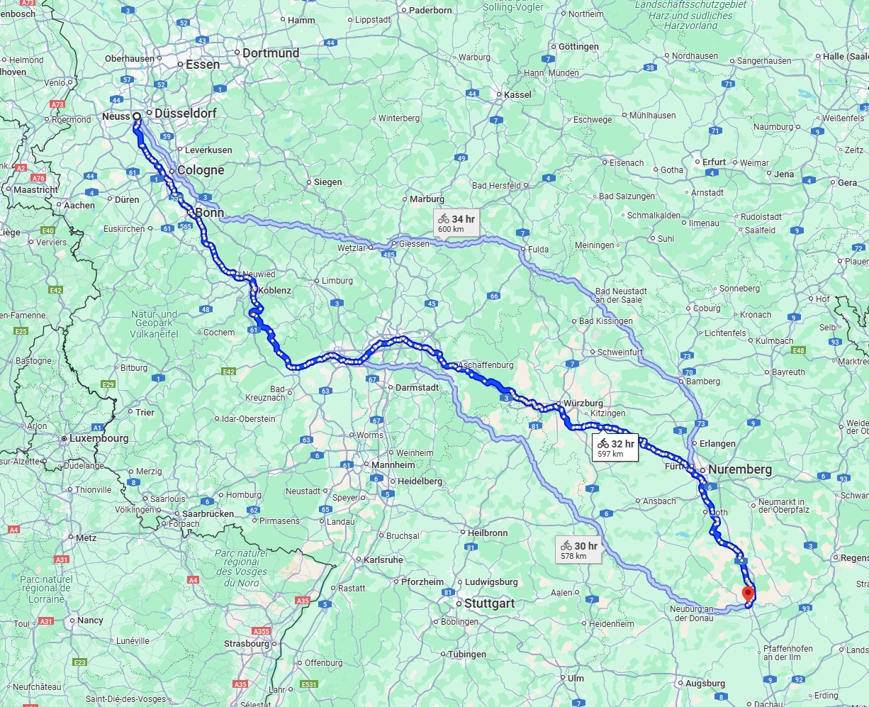 Anreise von Neuss Zu Ingolstadt Über 