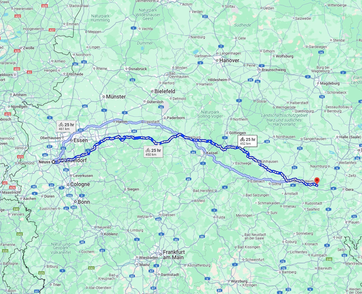 Anreise von Neuss Zu Jena Über 