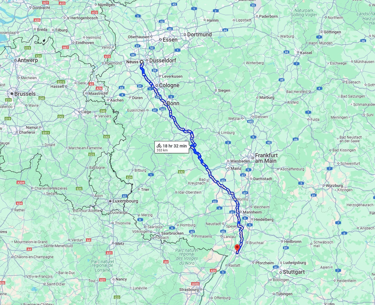 Anreise von Neuss Zu Karlsruhe Über 