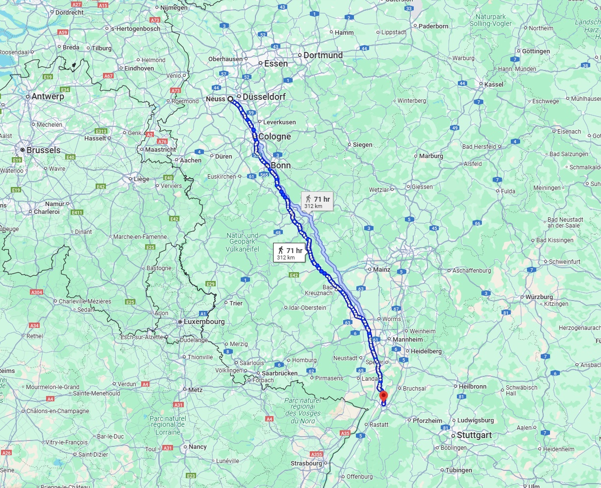 Anreise von Neuss Zu Karlsruhe Über 