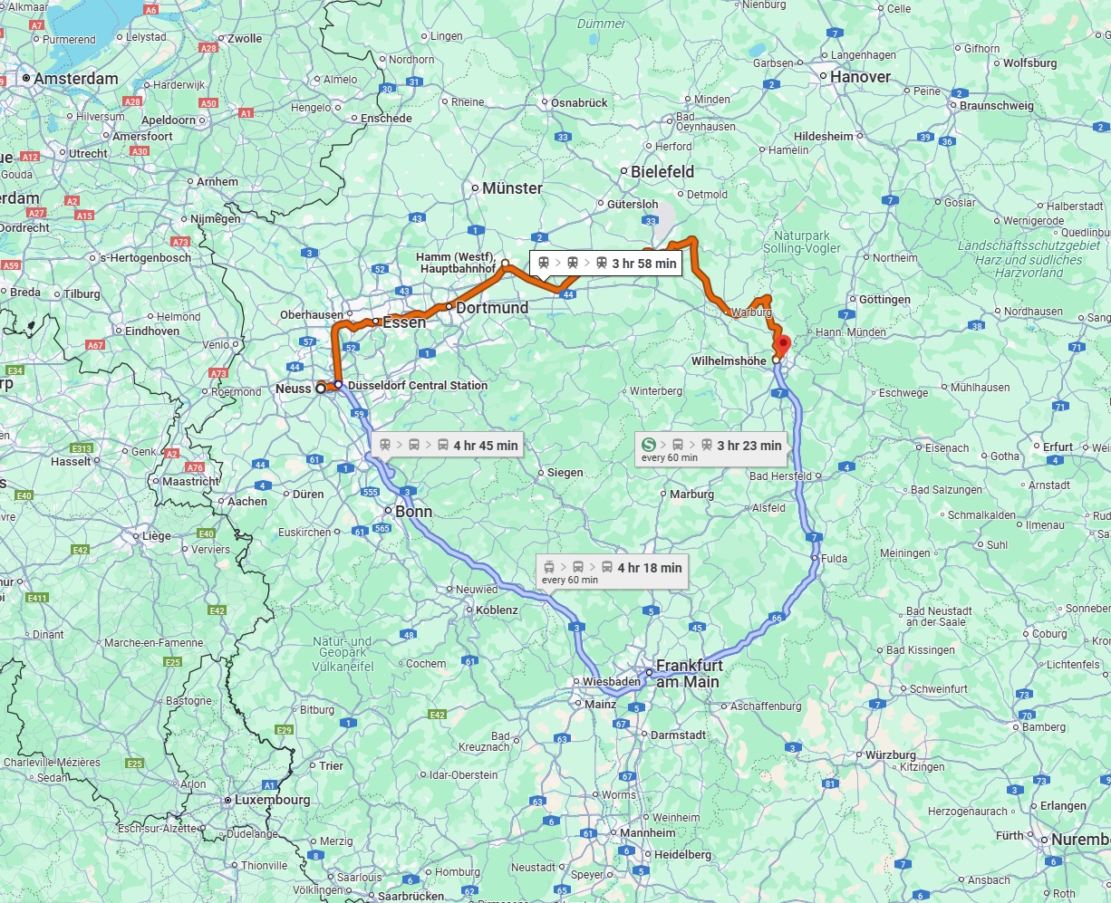 Anreise von Neuss Zu Kassel Über 