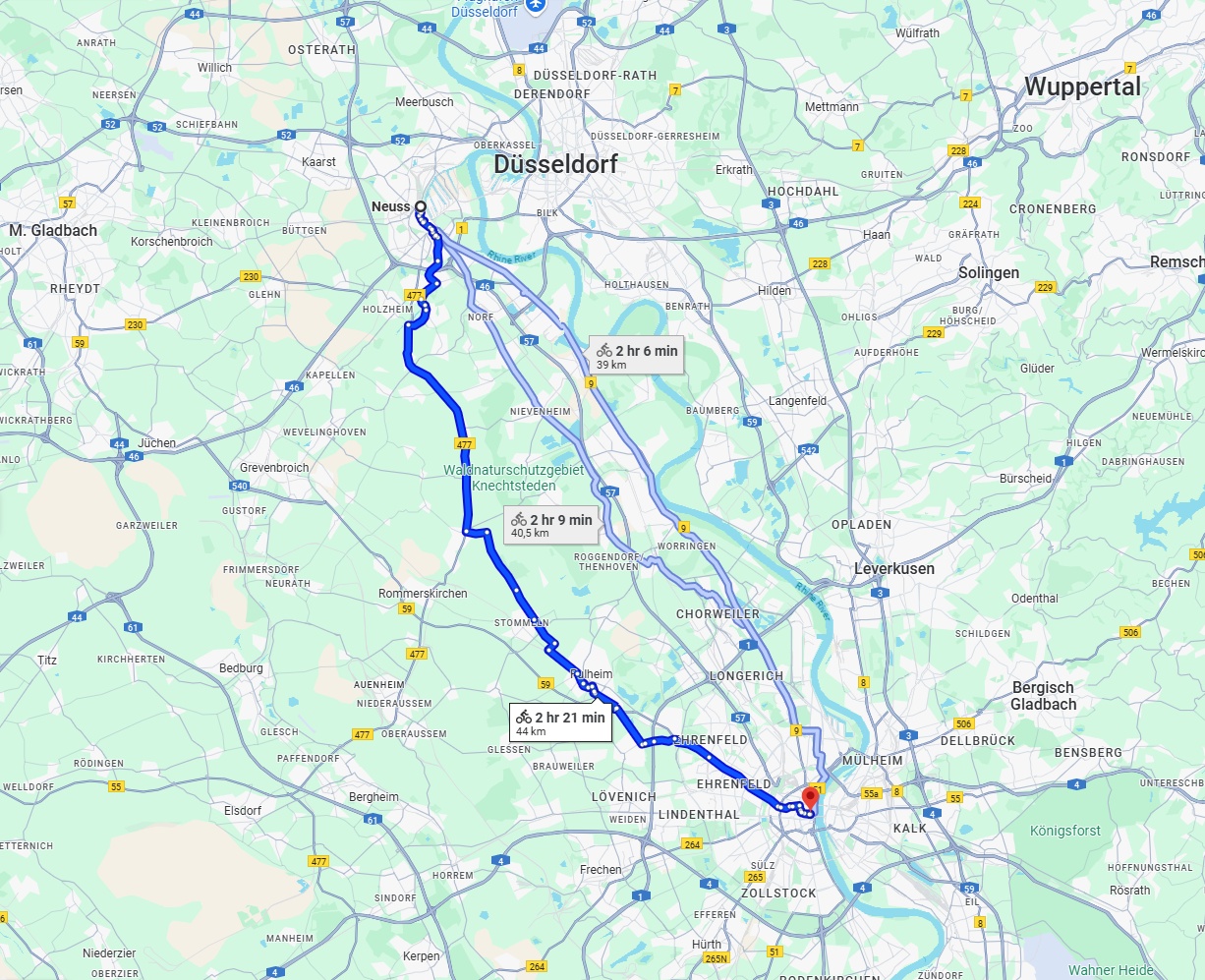 Anreise von Neuss Zu Köln Über 