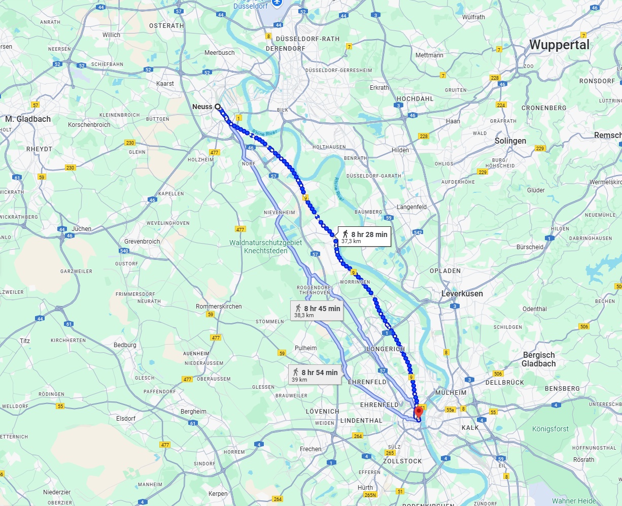 Anreise von Neuss Zu Köln Über 