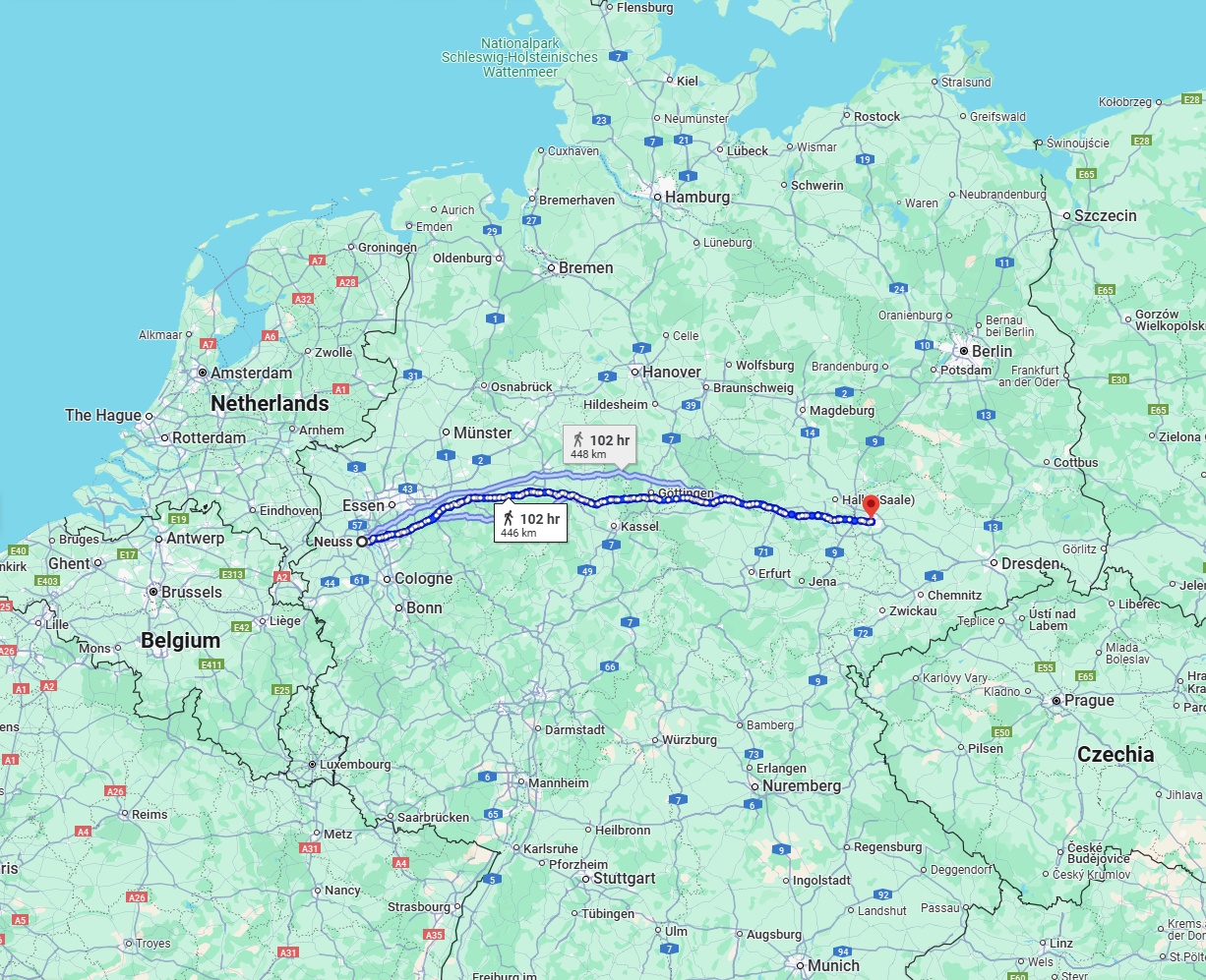 Anreise von Neuss Zu Leipzig Über 