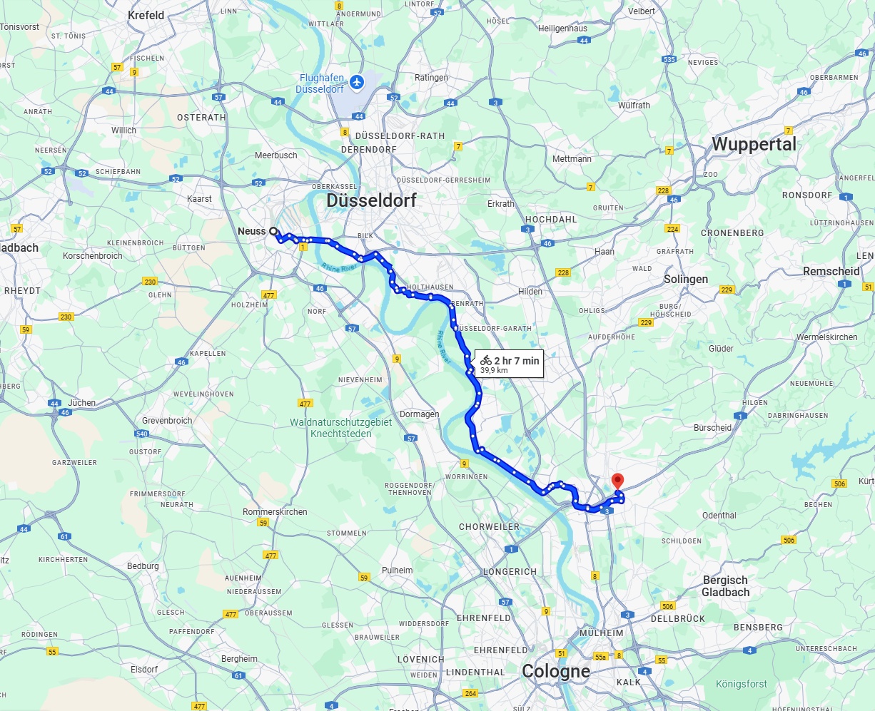 Anreise von Neuss Zu Leverkusen Über 