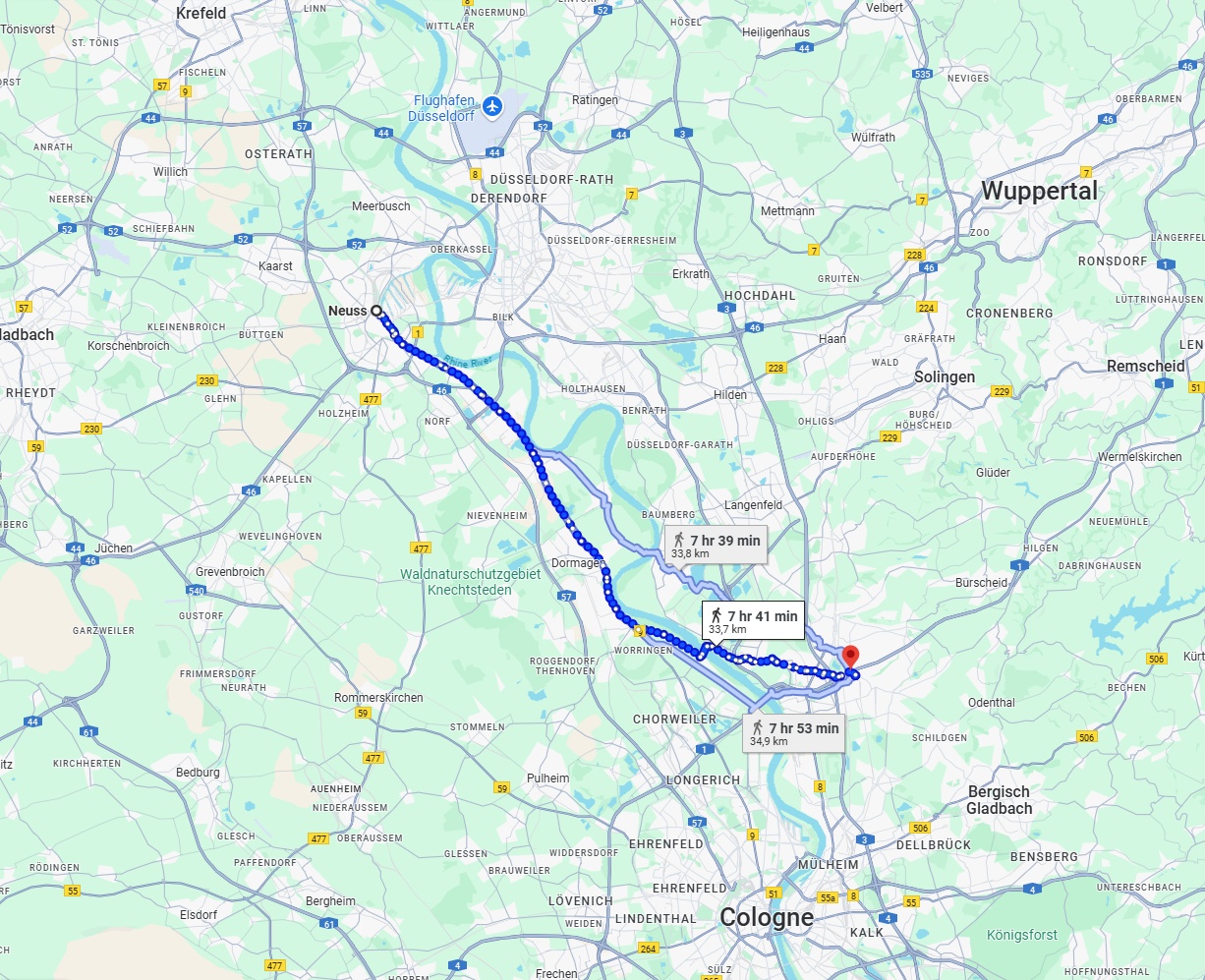 Anreise von Neuss Zu Leverkusen Über 