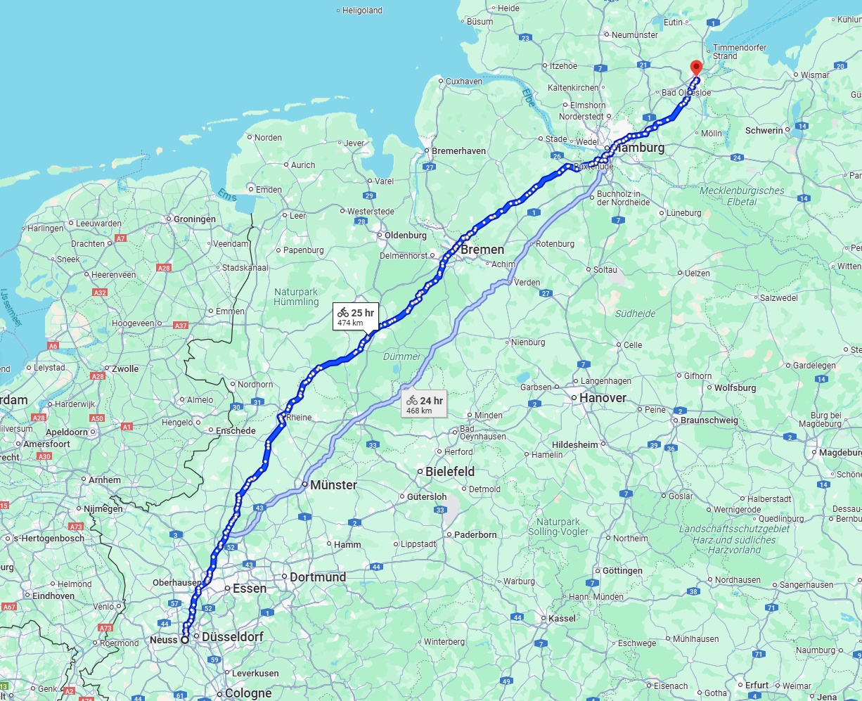 Anreise von Neuss Zu Lübeck Über 