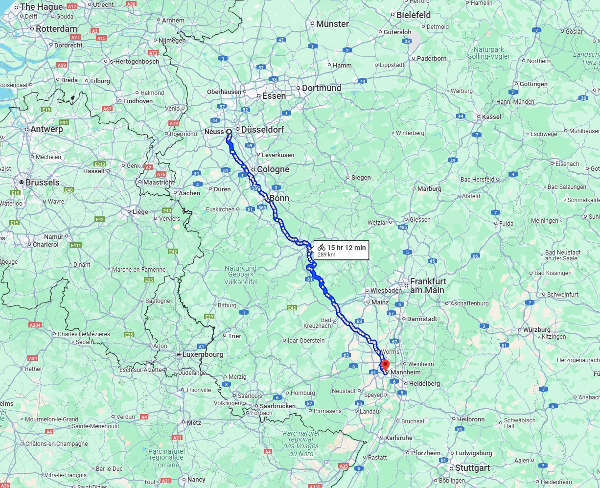 Anreise von Neuss Zu Ludwigshafen am Rhein Über 
