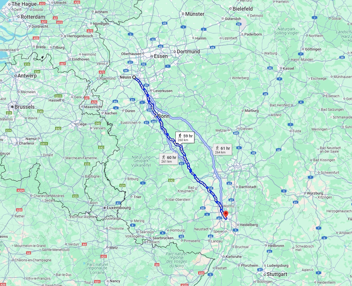 Anreise von Neuss Zu Ludwigshafen am Rhein Über 