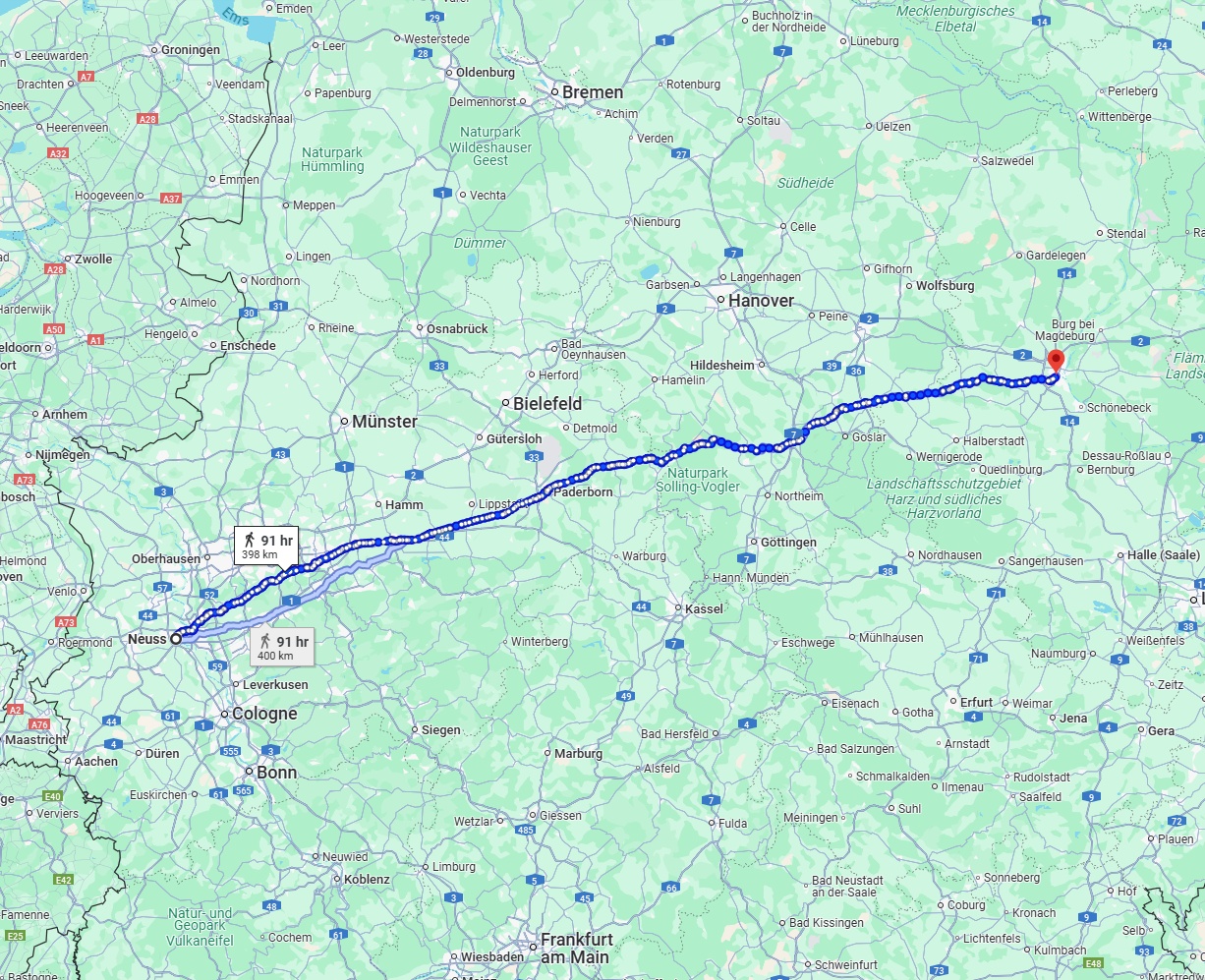 Anreise von Neuss Zu Magdeburg Über 