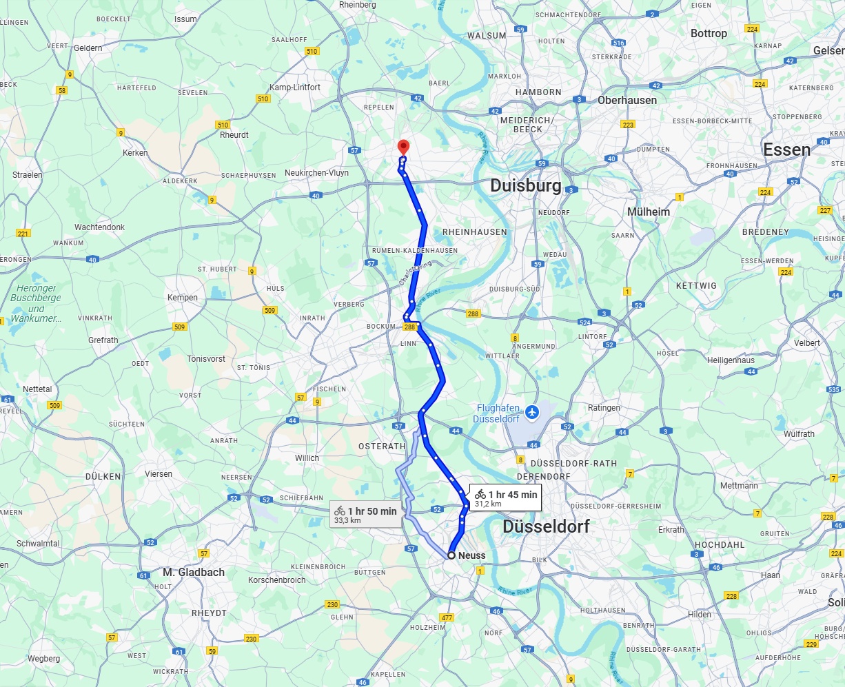 Anreise von Neuss Zu Moers Über 