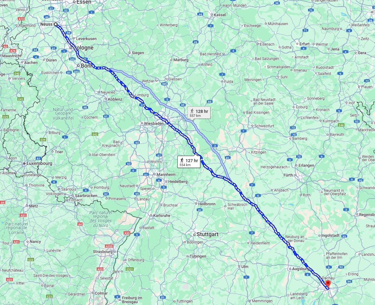 Anreise von Neuss Zu München Über 