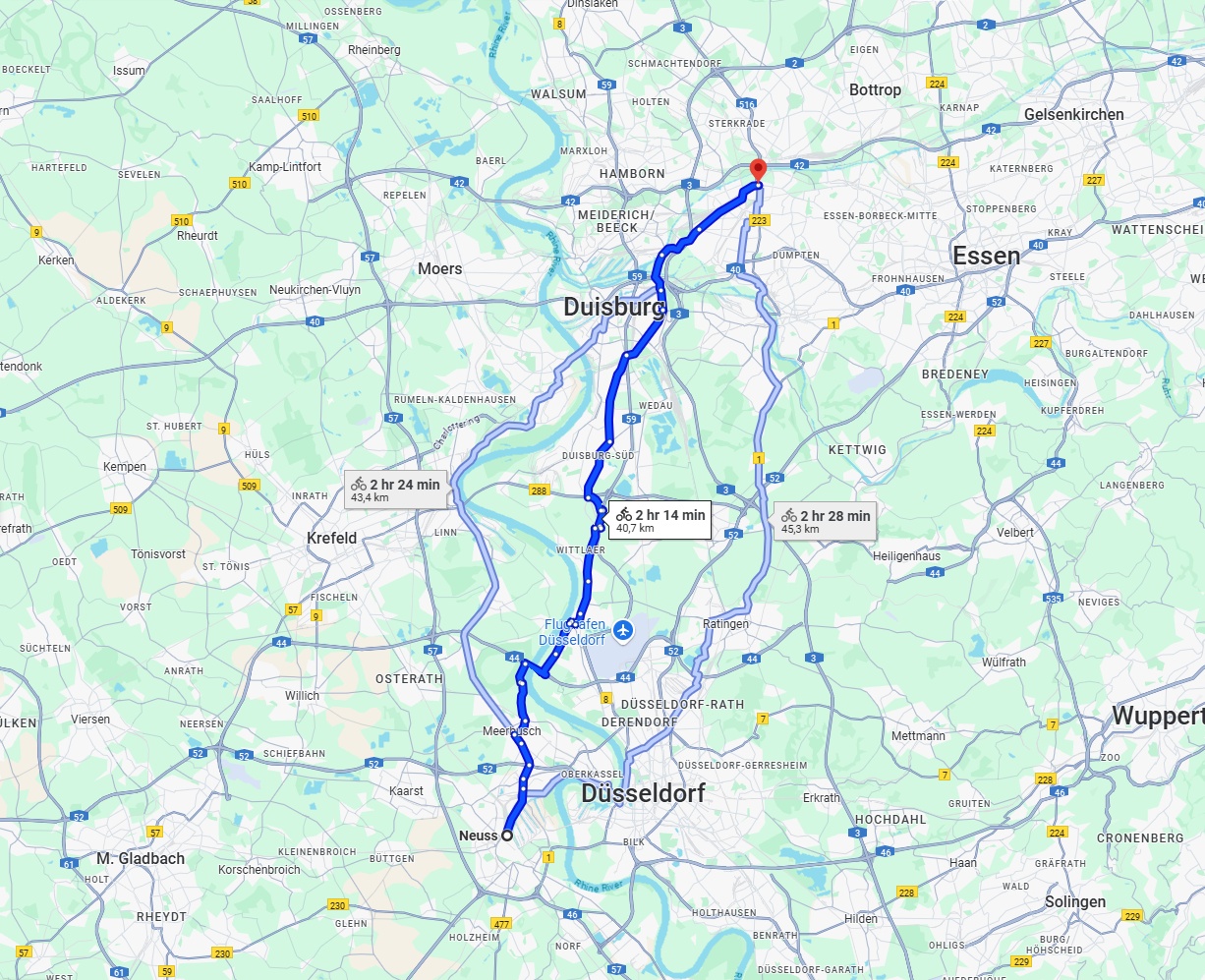 Anreise von Neuss Zu Oberhausen Über 