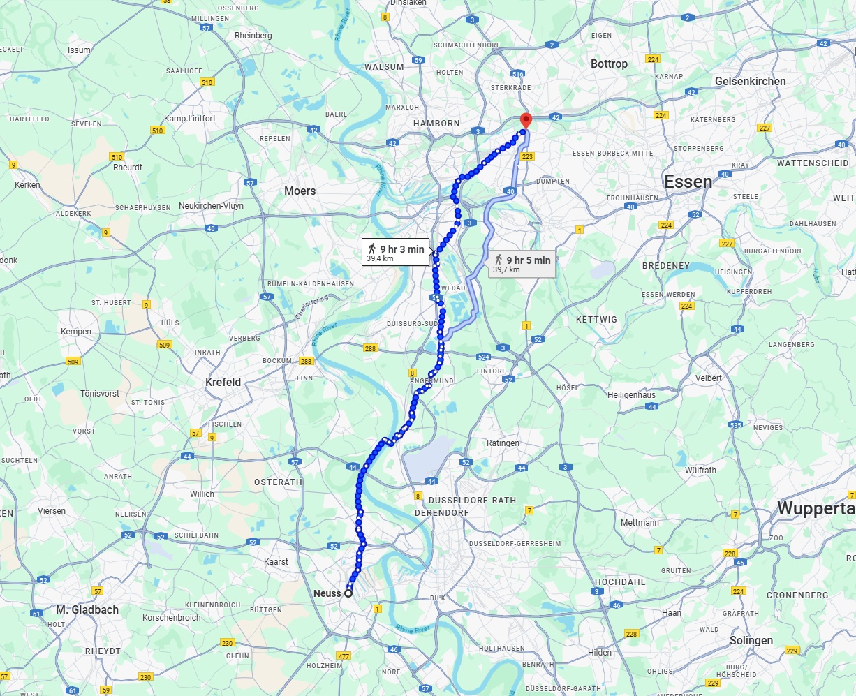 Anreise von Neuss Zu Oberhausen Über 