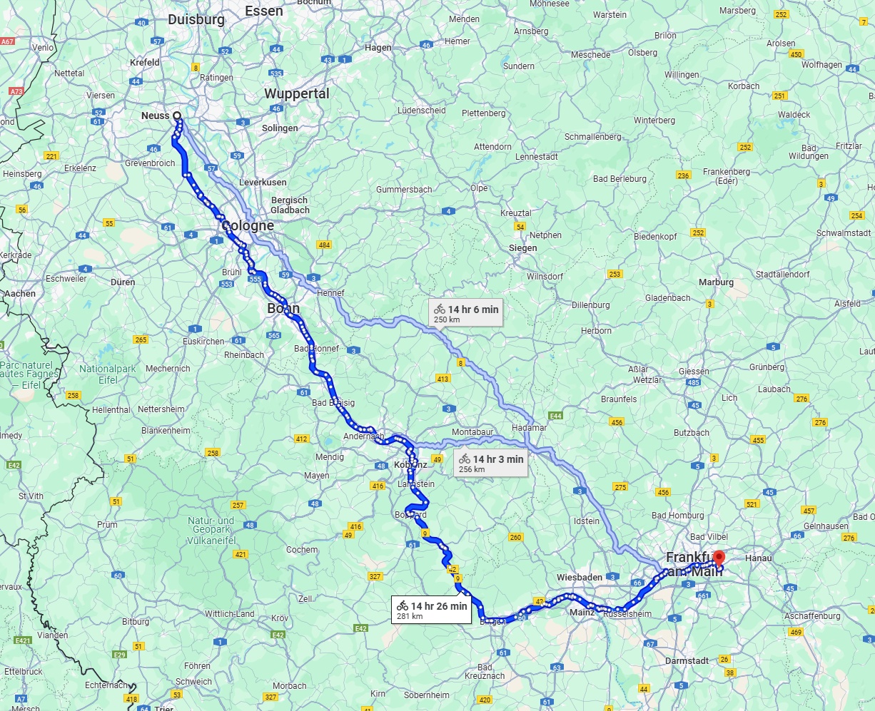 Anreise von Neuss Zu Offenbach am Main Über 