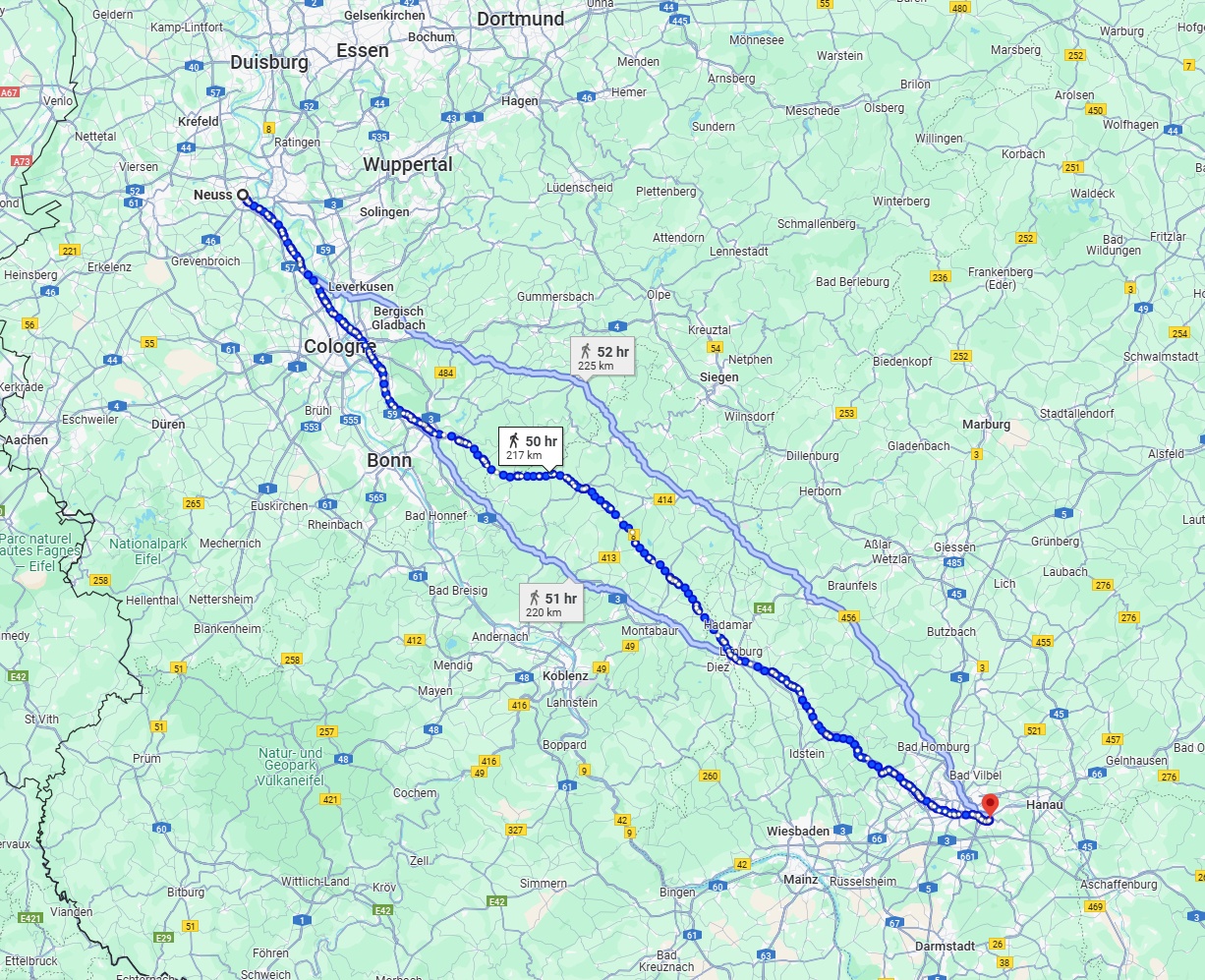Anreise von Neuss Zu Offenbach am Main Über 