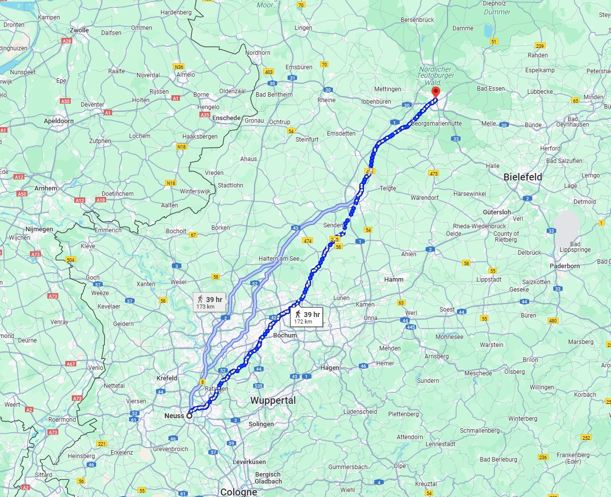 Anreise von Neuss Zu Osnabrück Über 