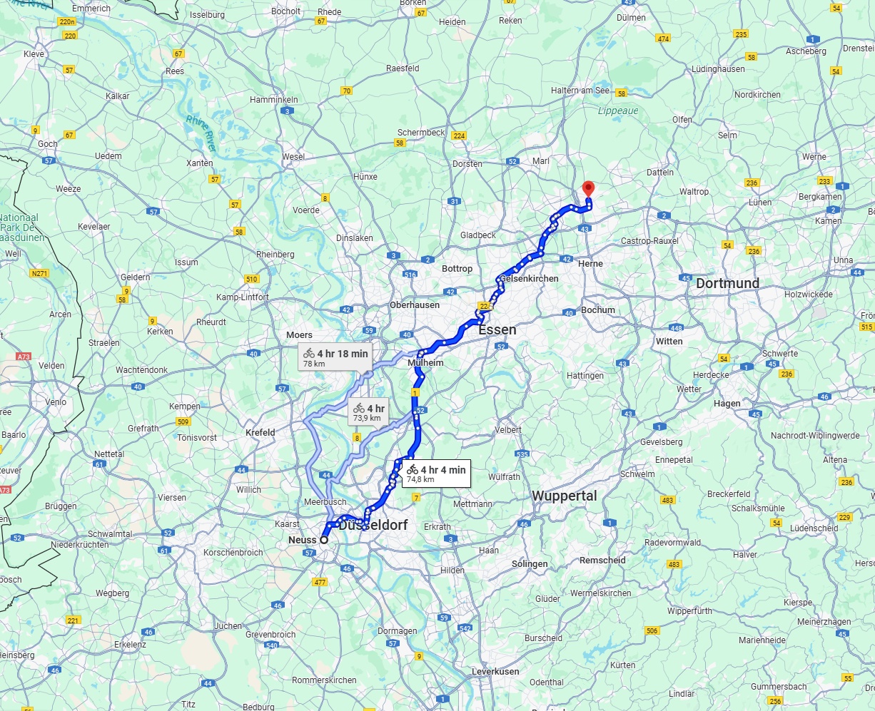 Anreise von Neuss Zu Recklinghausen Über 