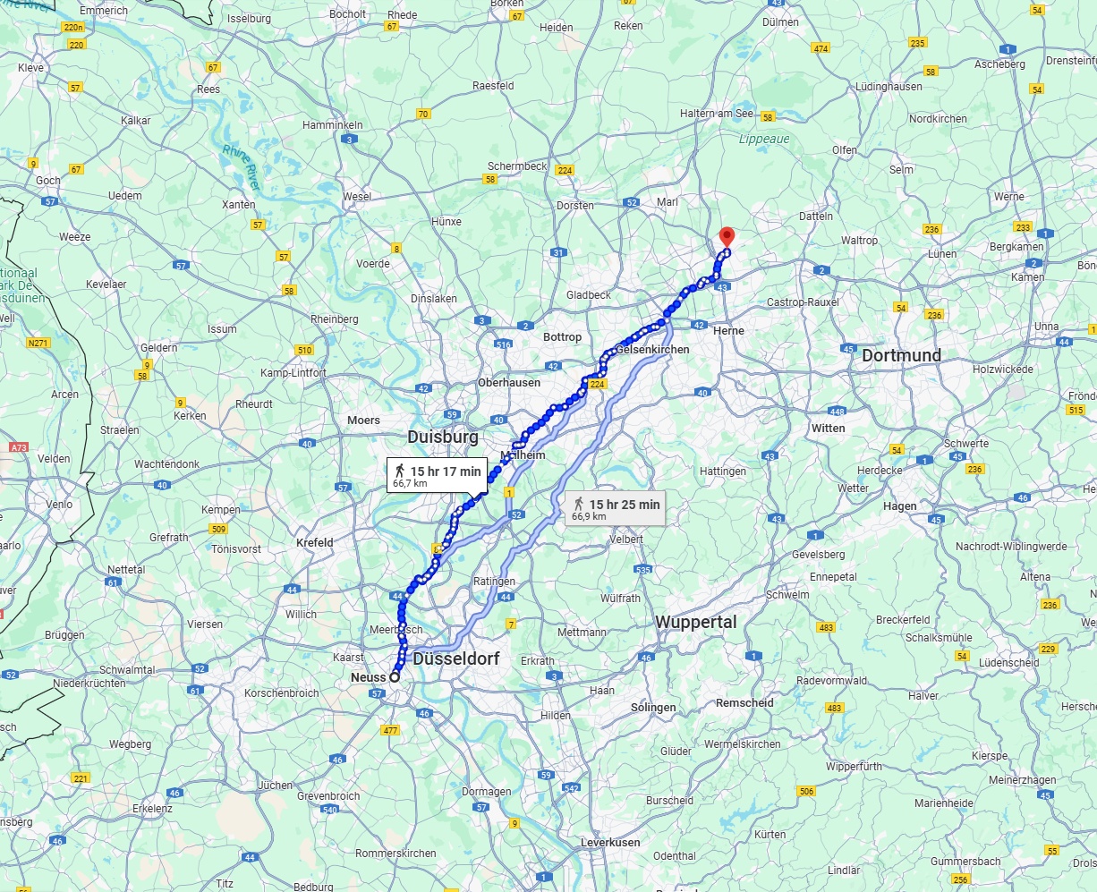 Anreise von Neuss Zu Recklinghausen Über 