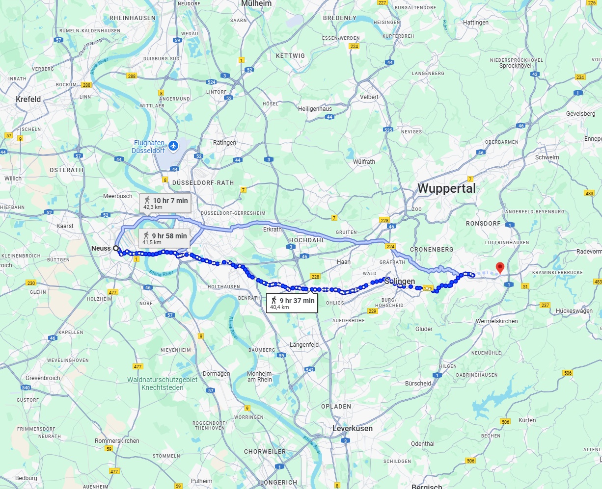 Anreise von Neuss Zu Remscheid Über 