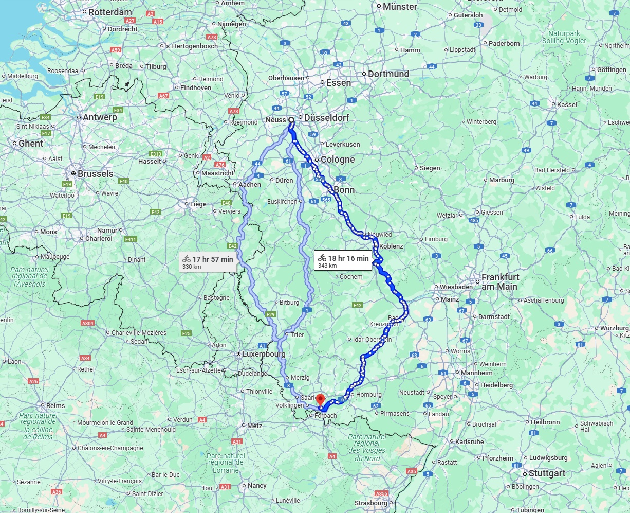 Anreise von Neuss Zu Saarbrücken Über 