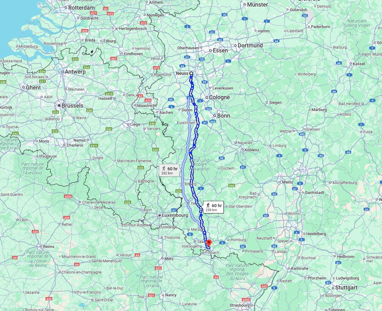 Anreise von Neuss Zu Saarbrücken Über 