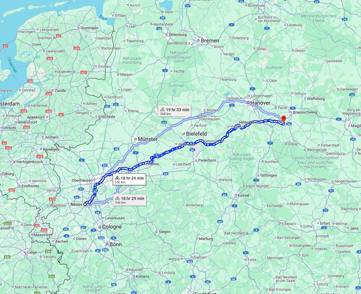 Anreise von Neuss Zu Salzgitter Über 