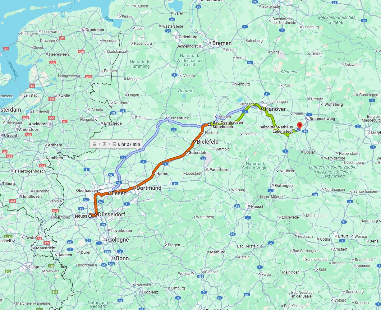 Anreise von Neuss Zu Salzgitter Über 