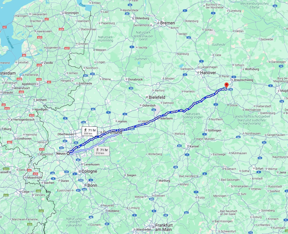 Anreise von Neuss Zu Salzgitter Über 