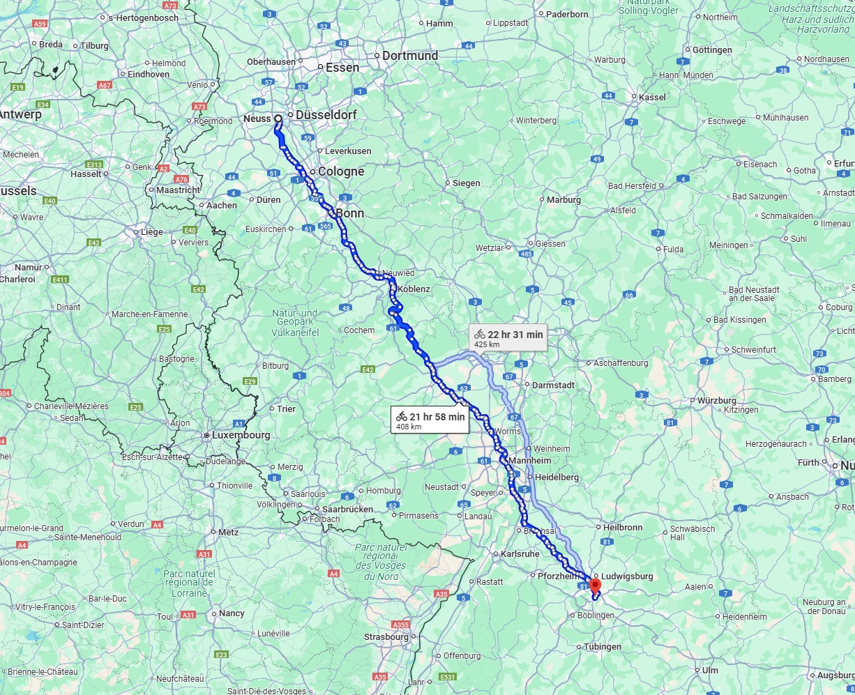 Anreise von Neuss Zu Stuttgart Über 