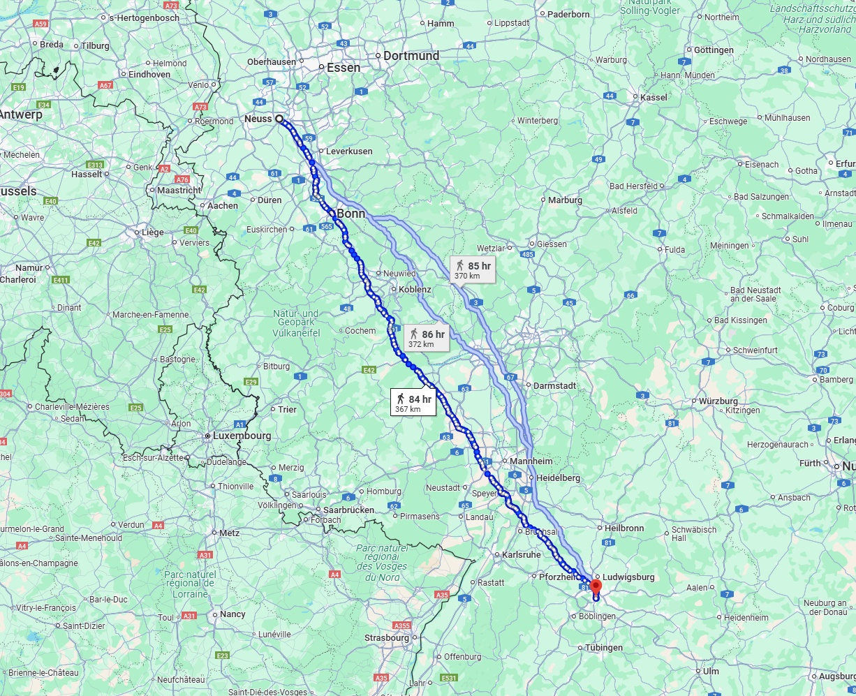 Anreise von Neuss Zu Stuttgart Über 