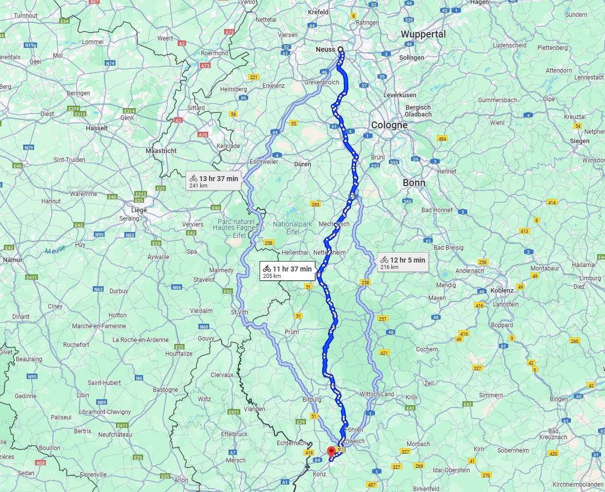 Anreise von Neuss Zu Trier Über 