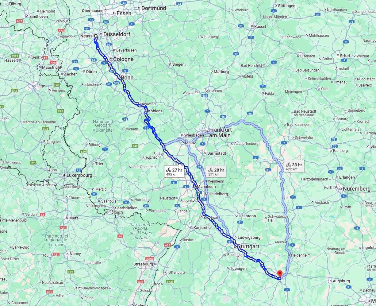 Anreise von Neuss Zu Ulm Über 