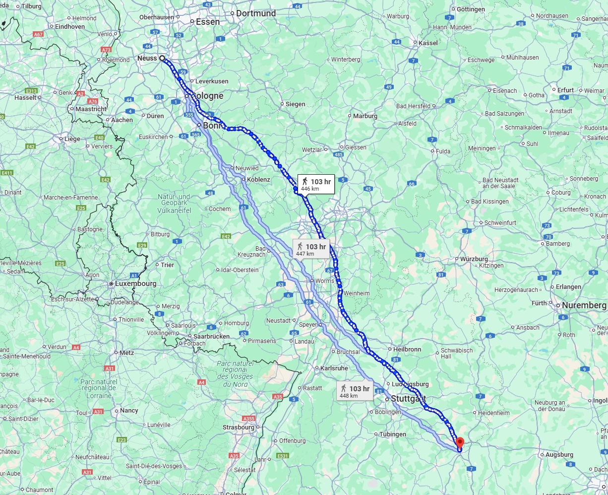 Anreise von Neuss Zu Ulm Über 