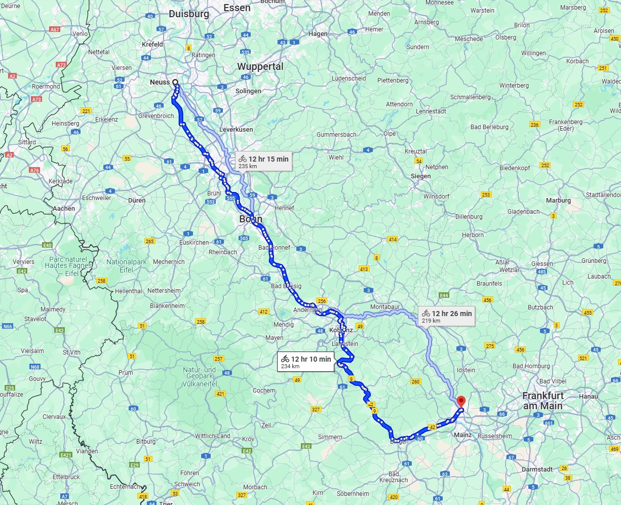 Anreise von Neuss Zu Wiesbaden Über 