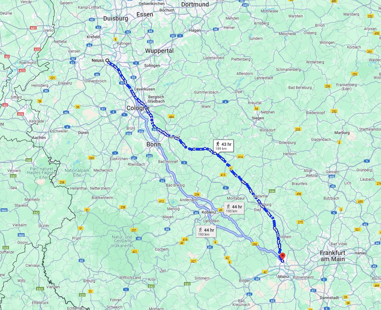 Anreise von Neuss Zu Wiesbaden Über 