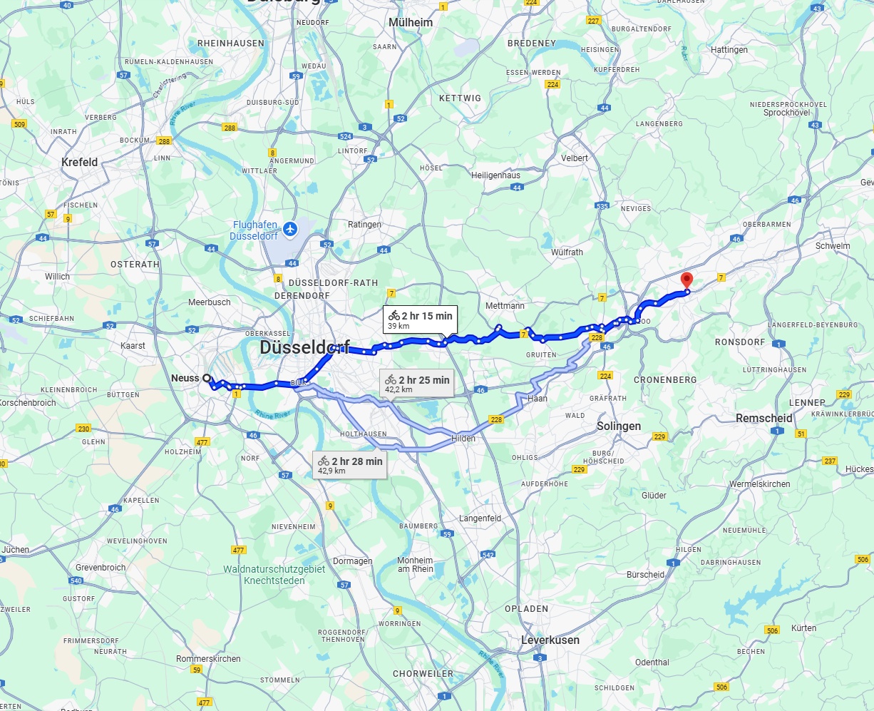 Anreise von Neuss Zu Wuppertal Über 