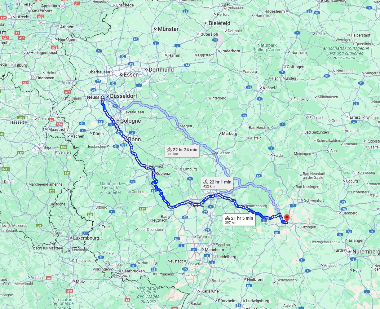 Anreise von Neuss Zu Würzburg Über 