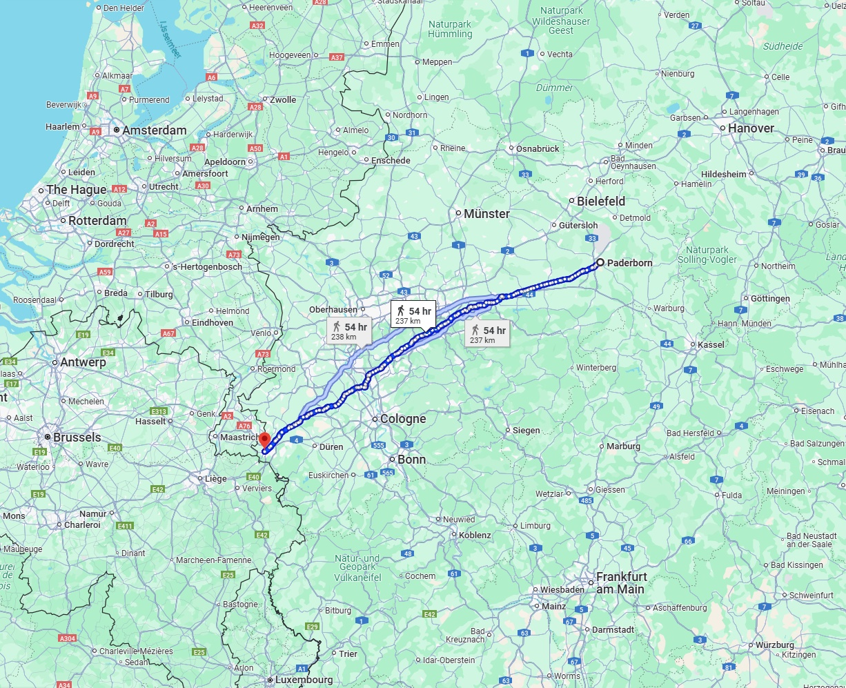 Anreise von Paderborn Zu Aachen Über 
