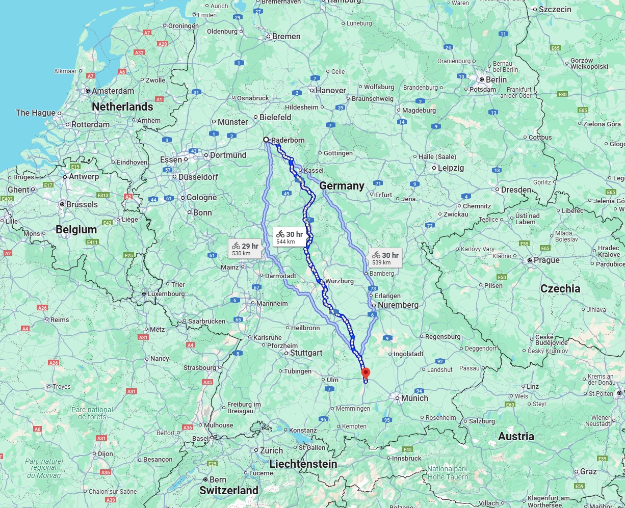 Anreise von Paderborn Zu Augsburg Über 