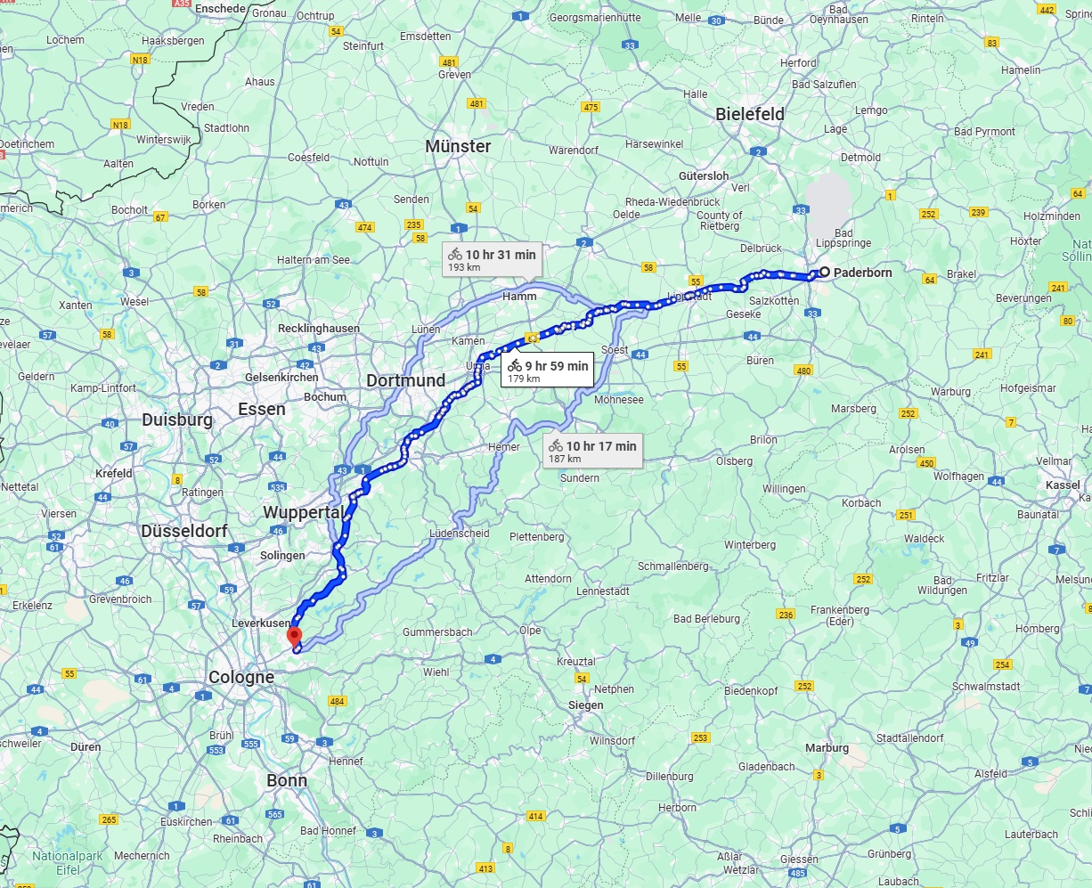 Anreise von Paderborn Zu Bergisch Gladbach Über 