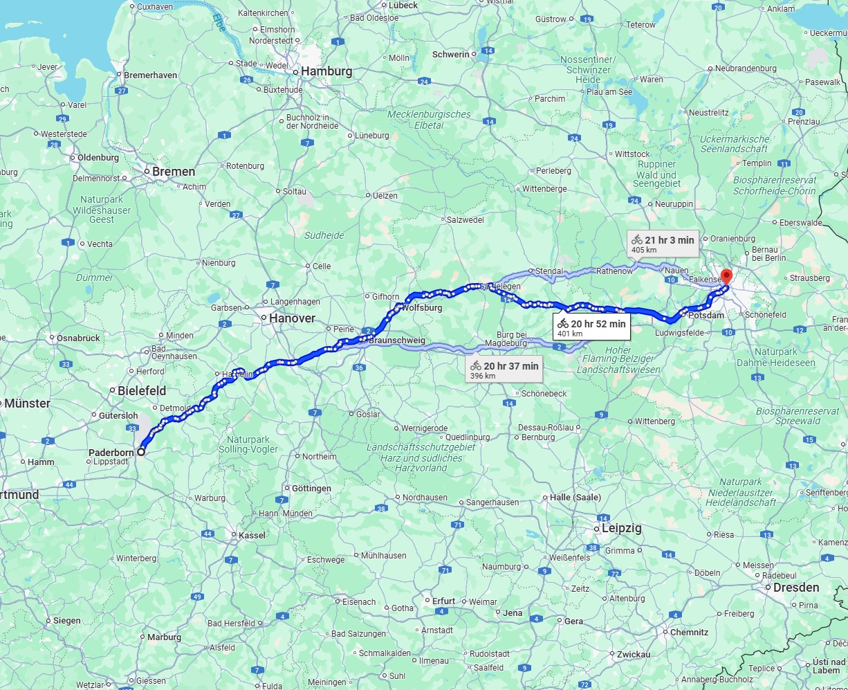 Anreise von Paderborn Zu Berlin Über 