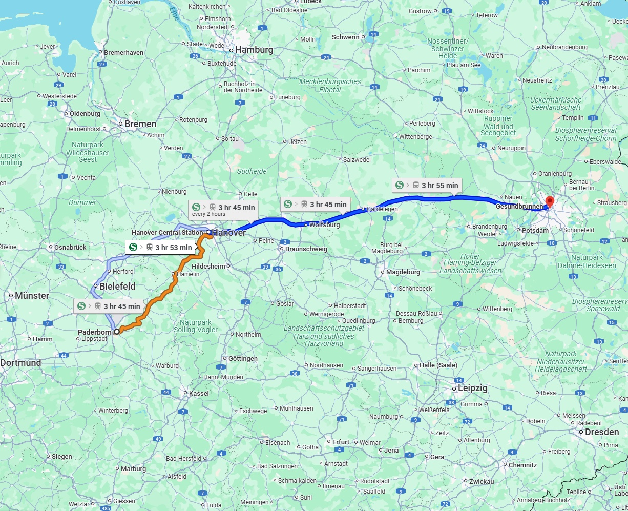 Anreise von Paderborn Zu Berlin Über 