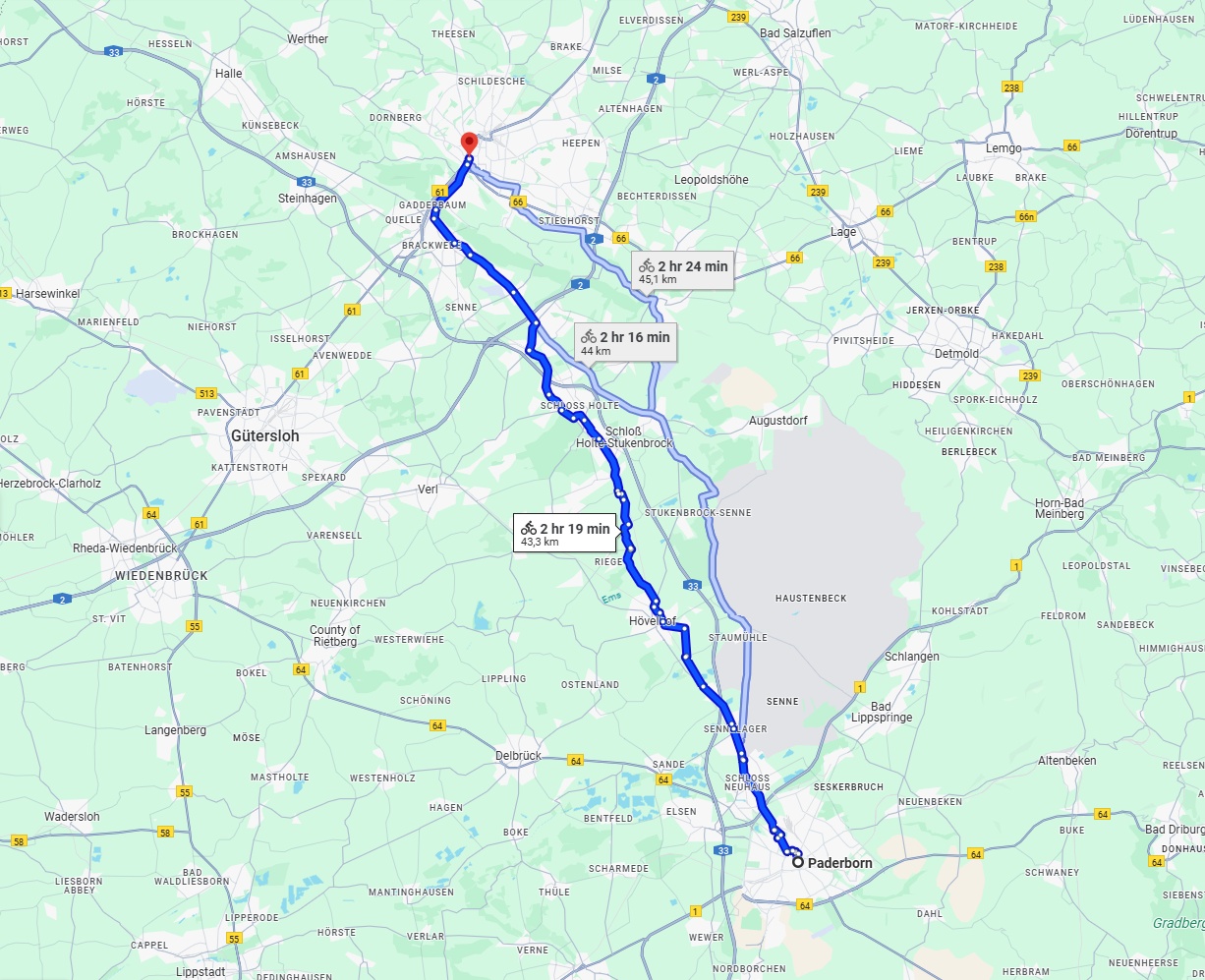 Anreise von Paderborn Zu Bielefeld Über 